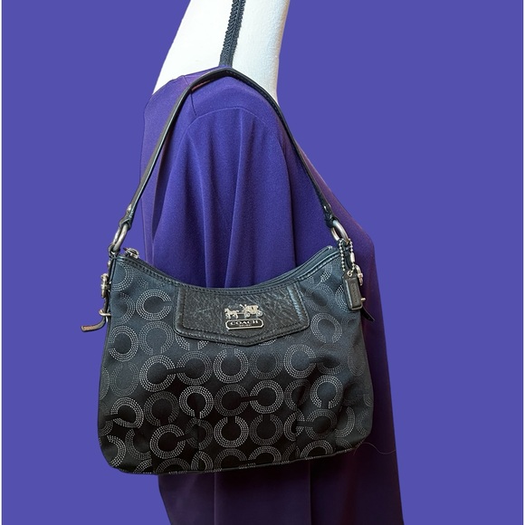 COACH Black Logo Shoulder Bag - Picture 10 of 12